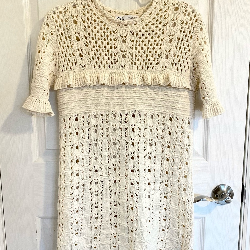 Zara Crochet Mini Dress